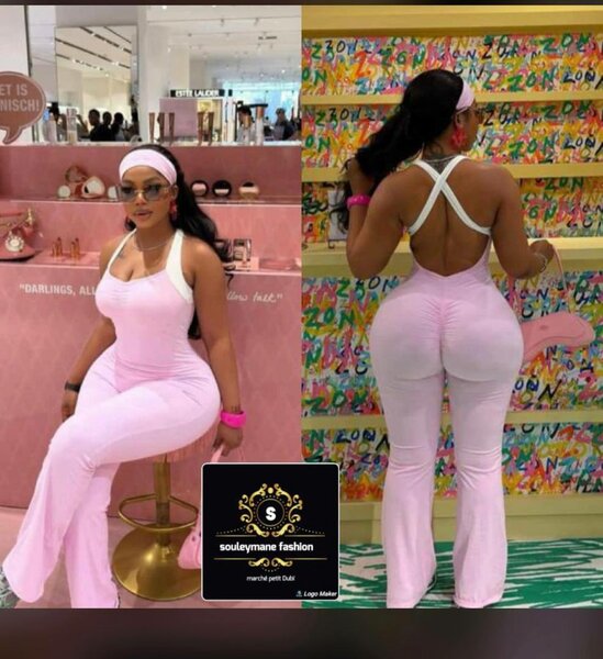 Combinaison Rose Élégante Femme