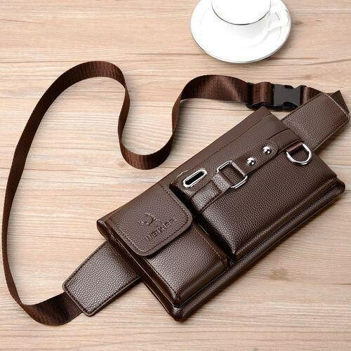 Men leather Waist bag