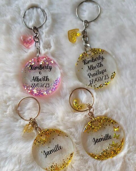 Porte-clés personnalisés résine