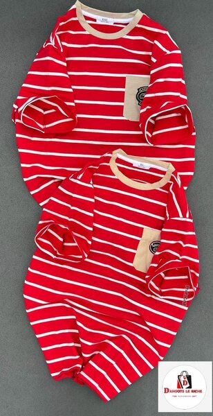 T-shirt rayé rouge