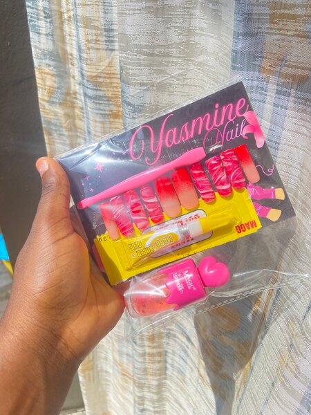 Kit Ongles Fausse Acrylic Rose