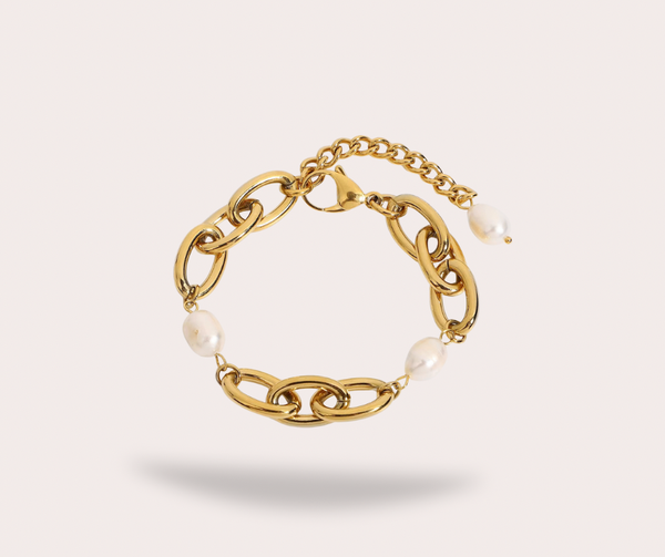 Bracelet doré perles