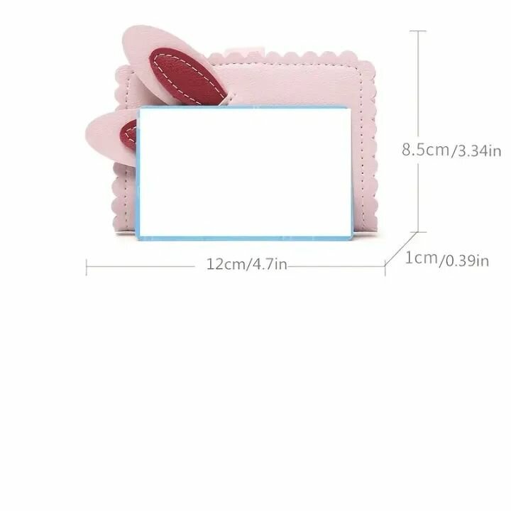 Chic Rabbit Ear Women's Card Holder - Compact & Exquisite Fa