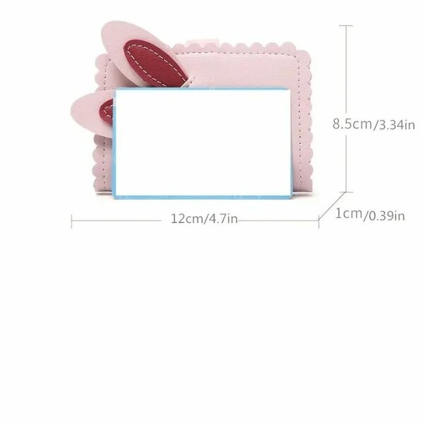 Chic Rabbit Ear Women's Card Holder - Compact & Exquisite Fa
