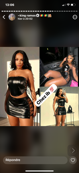 Robe bustier sexy noire