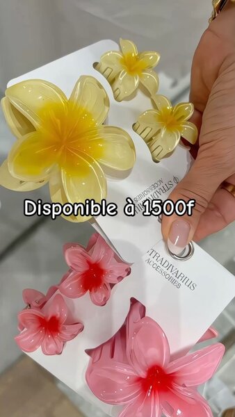 Pinces à cheveux florales colorées