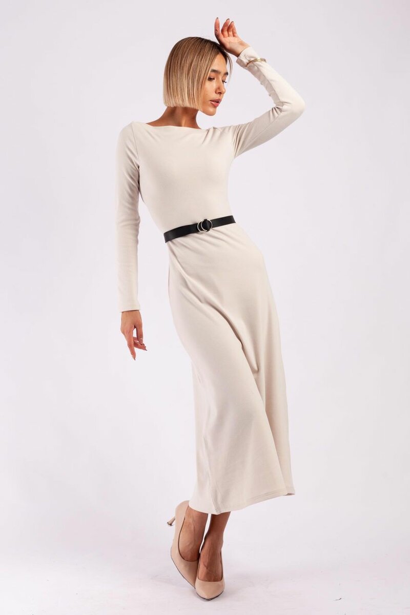 Платье из ткани корейского кашемира в размерах 42 44 46 48