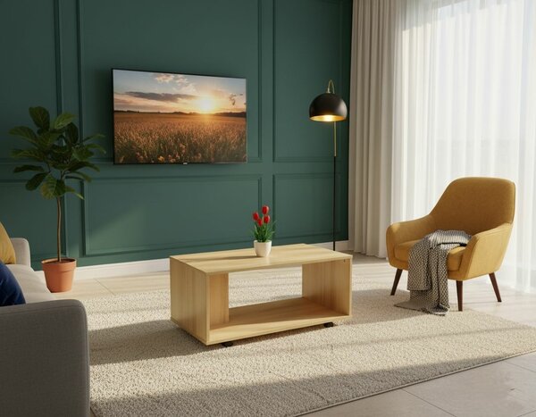 Table basse moderne sur roulettes