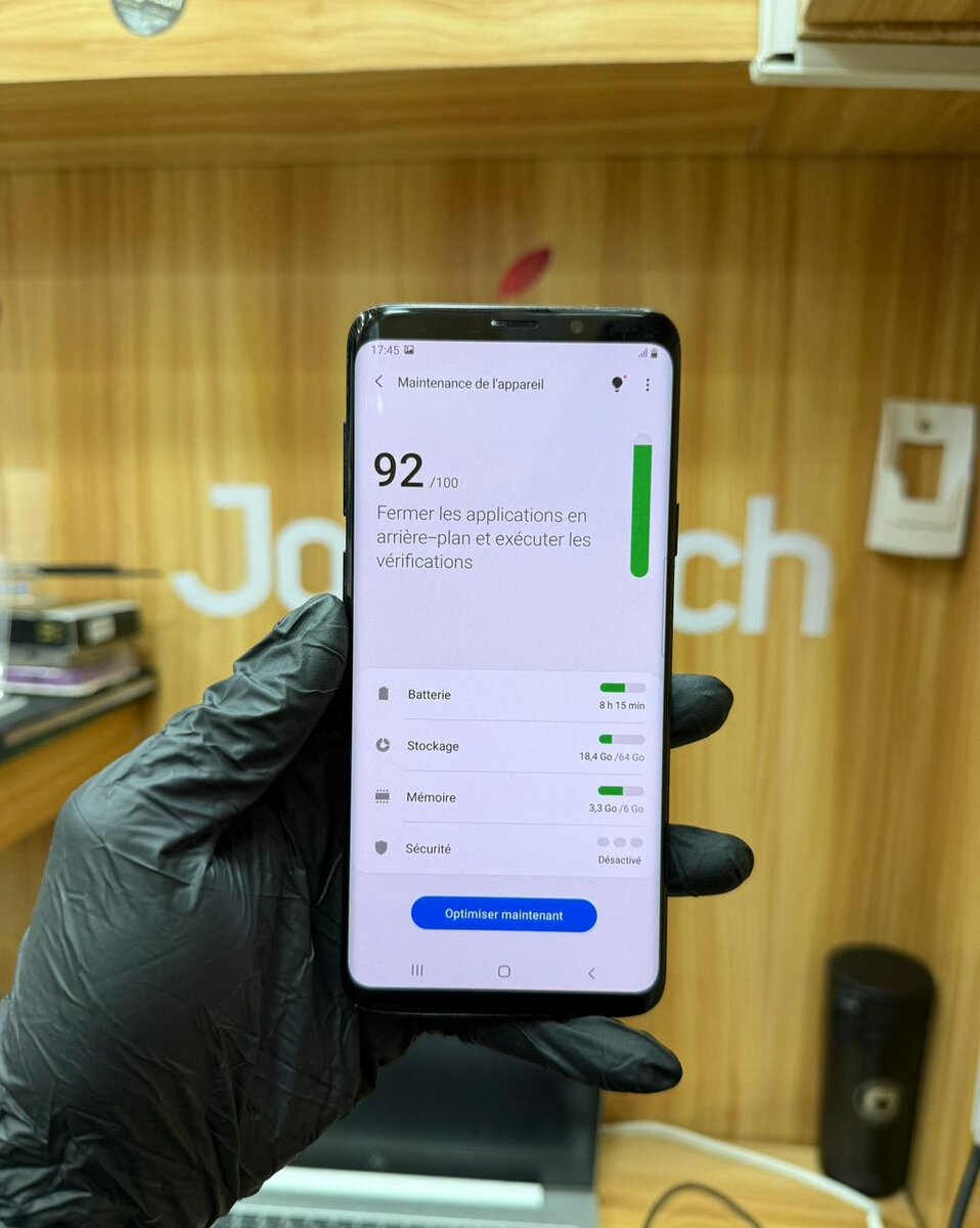 Samsung Galaxy S9+ juste dos f