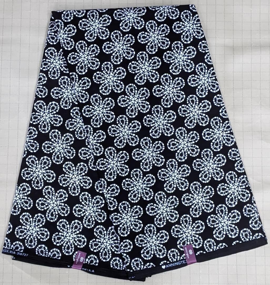 Original Cotton Wax Chitenge Fabric with 6 Yard Print 