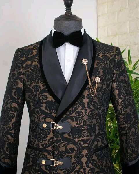 black men's suit