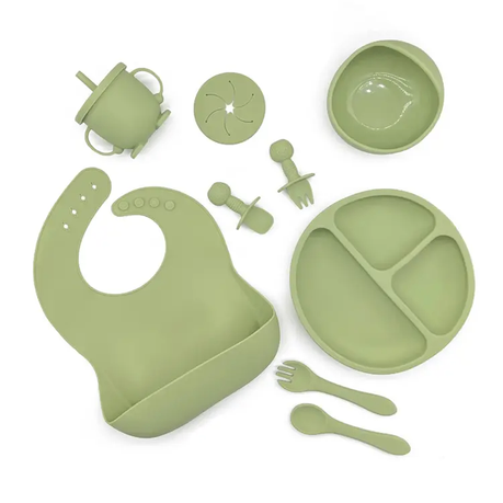 Silicone baby feeding set