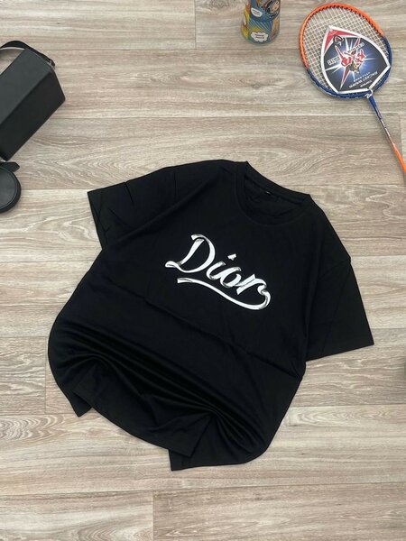T-shirt noir à logo Dior