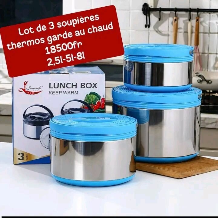 Set de 3 Thermos Soupières