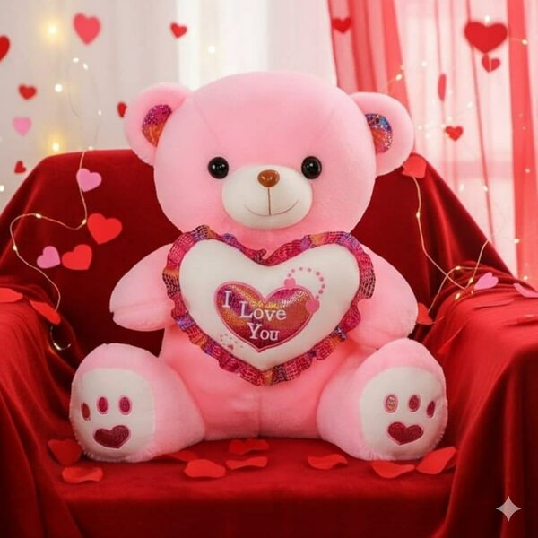 Nounours rose "Je t'aime"