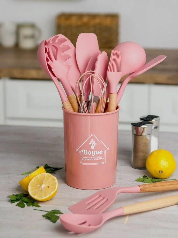 Ensemble d'ustensiles de cuisine en silicone premium