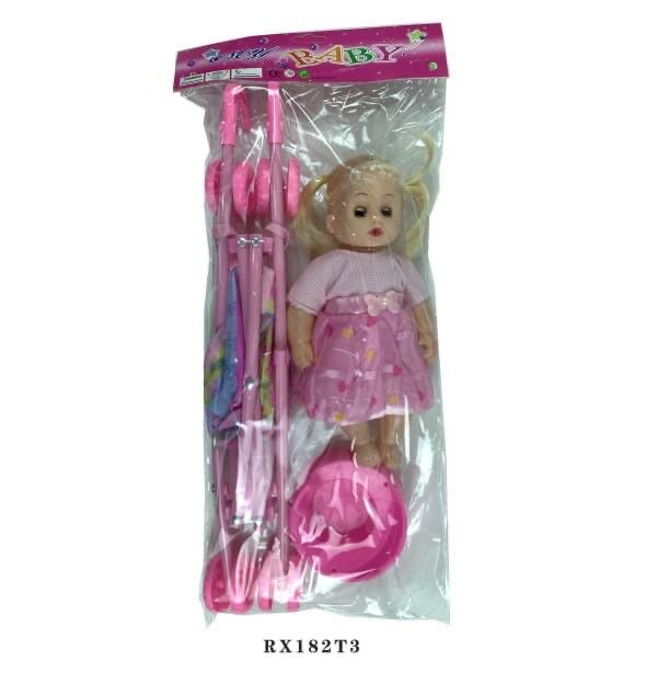 Poupée Bébé avec Poussette