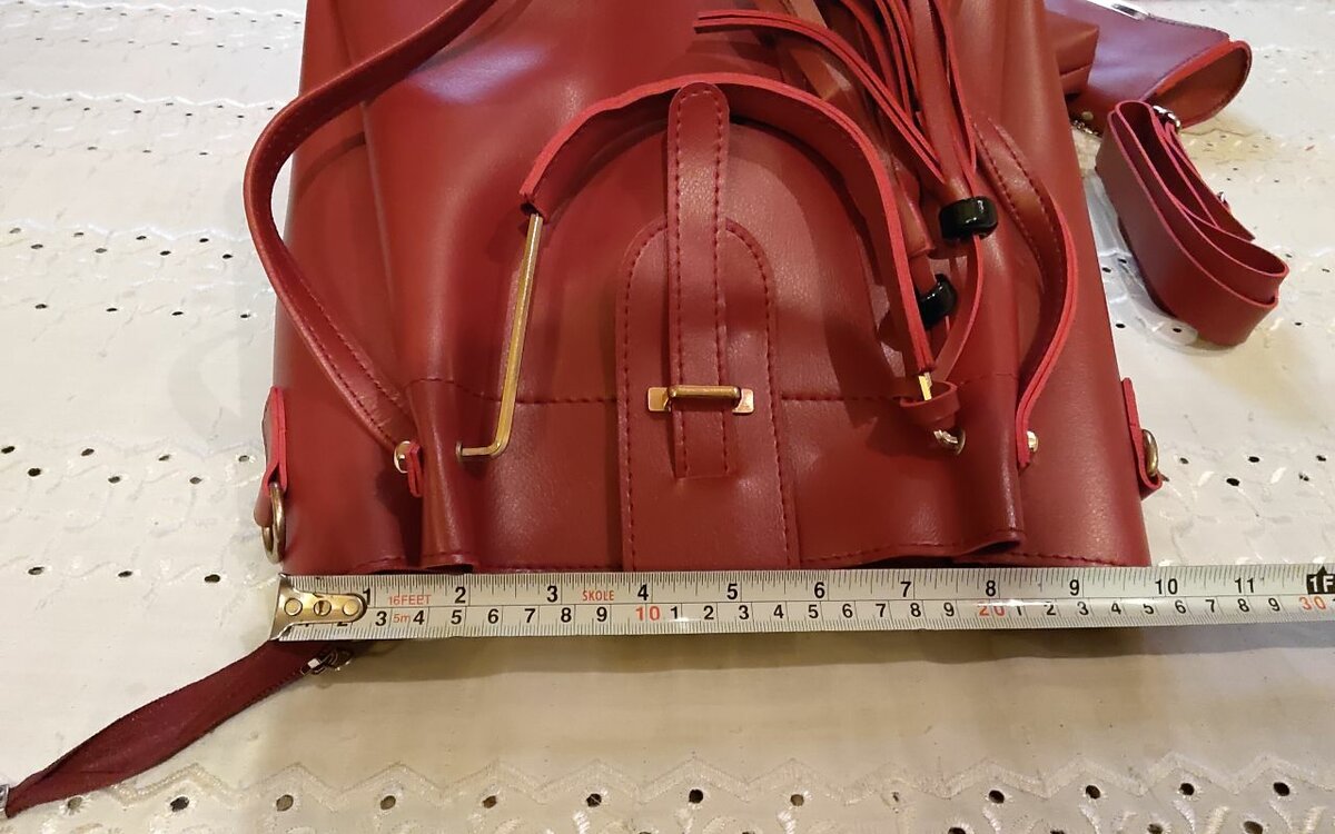 Soft leather bags set of two