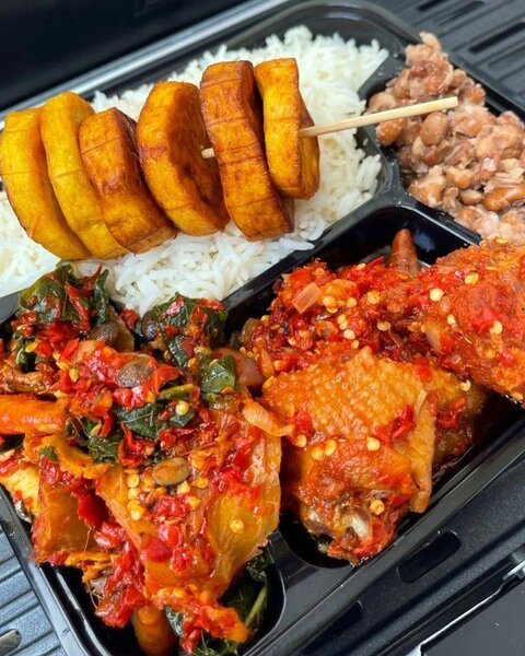 Assiette de repas africain