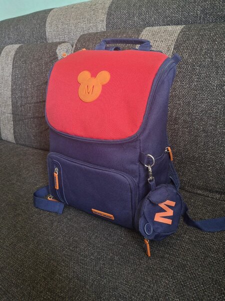 Sac à dos enfant M rouge-bleu