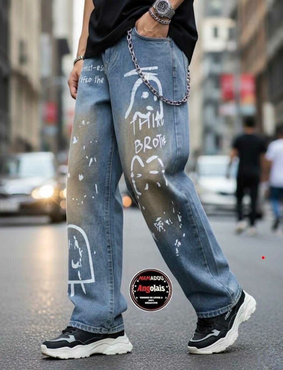 Jeans streetwear imprimés