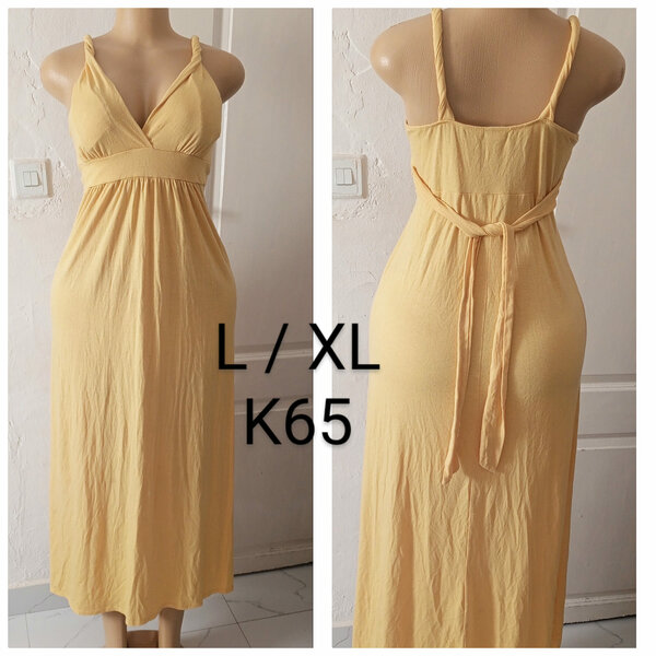Long yellow sundress, sizes L/XL