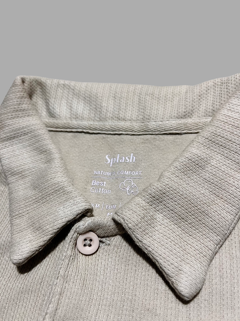 Polo en coton beige Splash