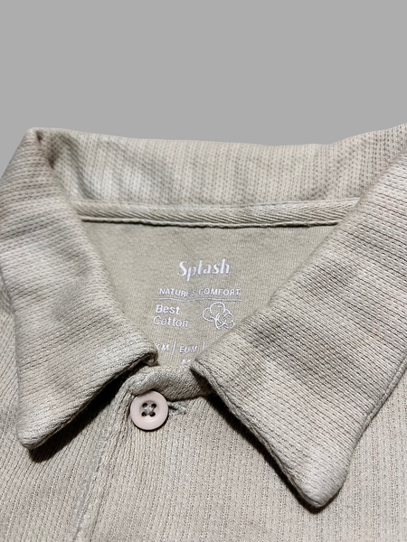 Polo en coton beige Splash