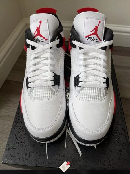 Jordan 4 red and white