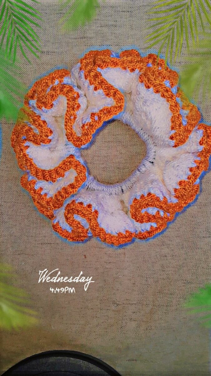 Chouchou élastique crocheté