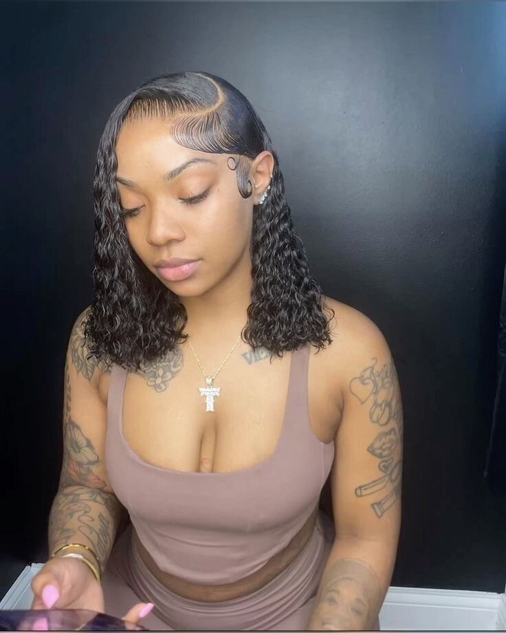 Perruque Curly Dentelle Transparente