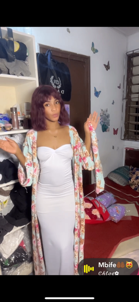 Robe longue avec kimono