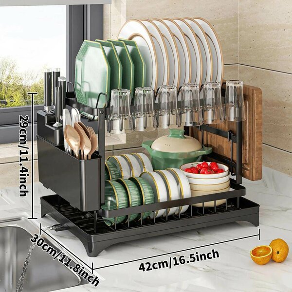 Égouttoir à Vaisselle à 2 Niveaux