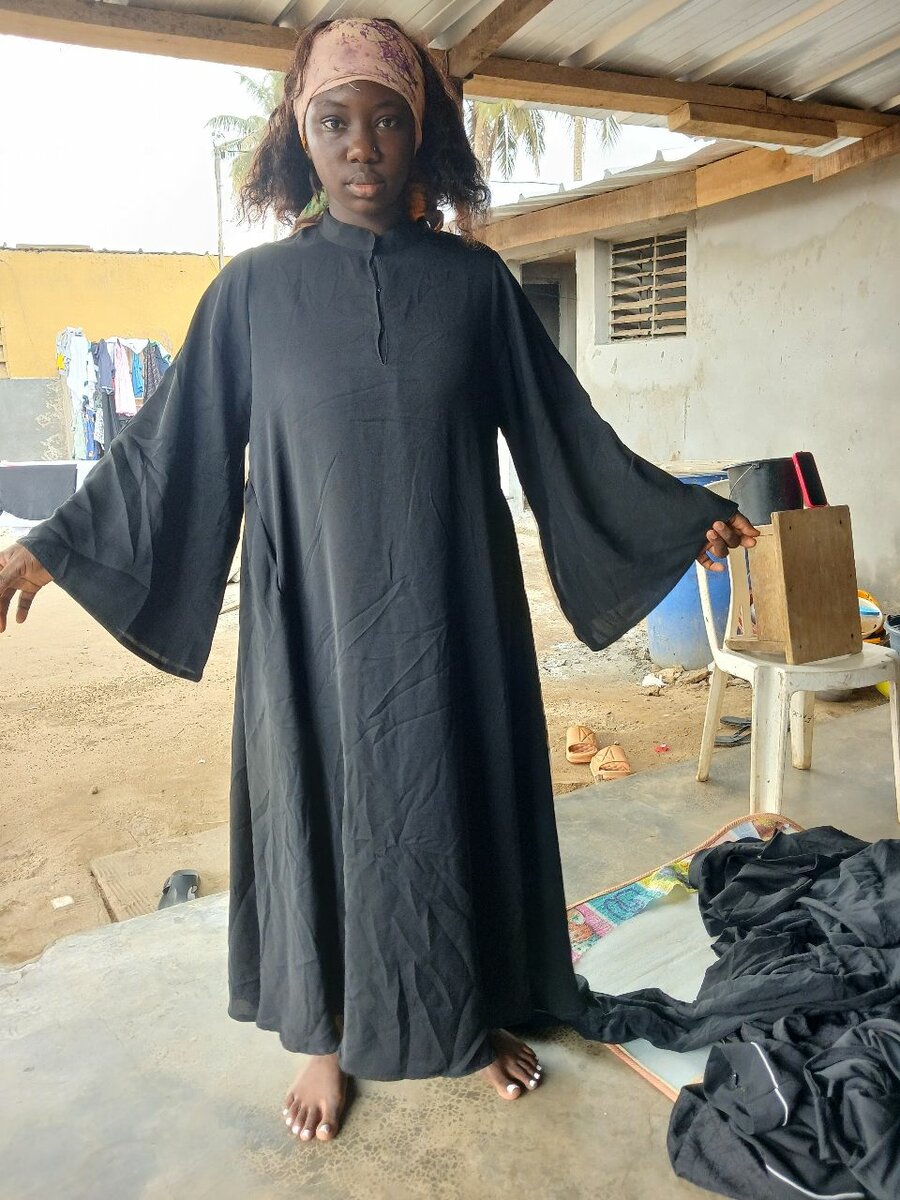 Robe longue bohème noire