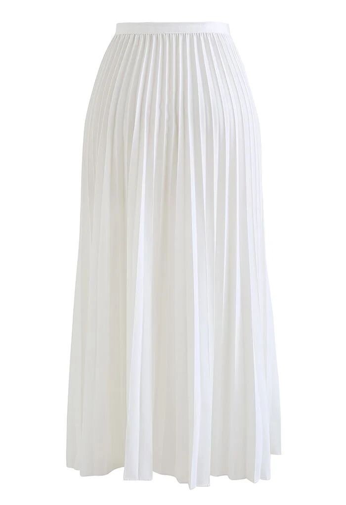 Jupe Plissée Blanche Élégante