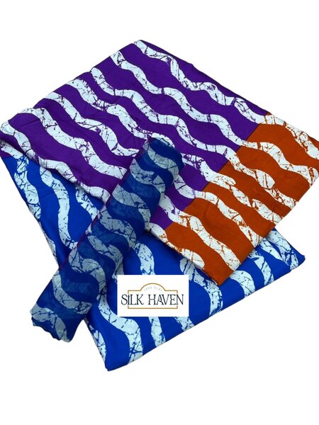 Smooth silk satin and chiffon fabric