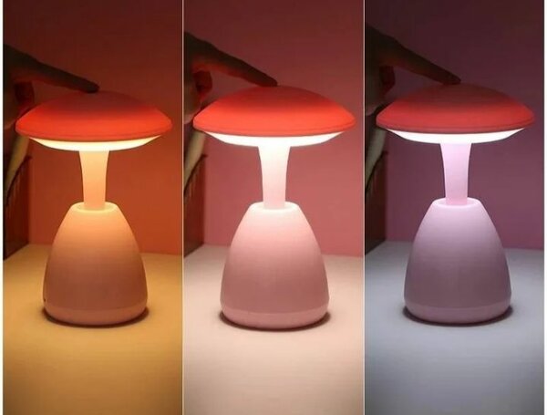 Lampe champignon tactile à LED