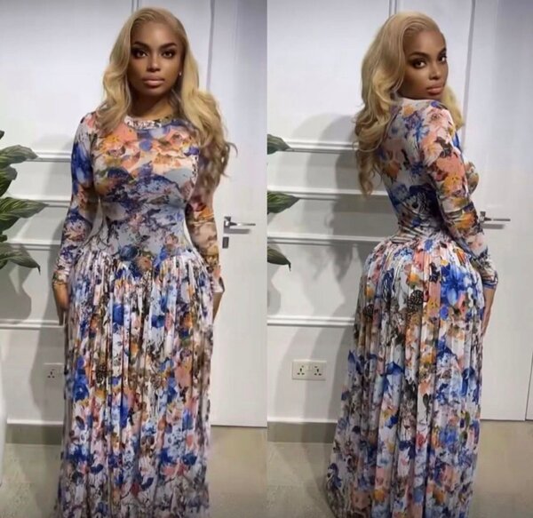 Robe longue élégante florale