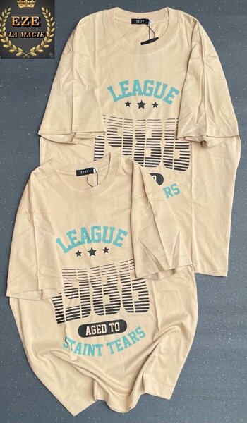 T-shirt en coton beige unisexe