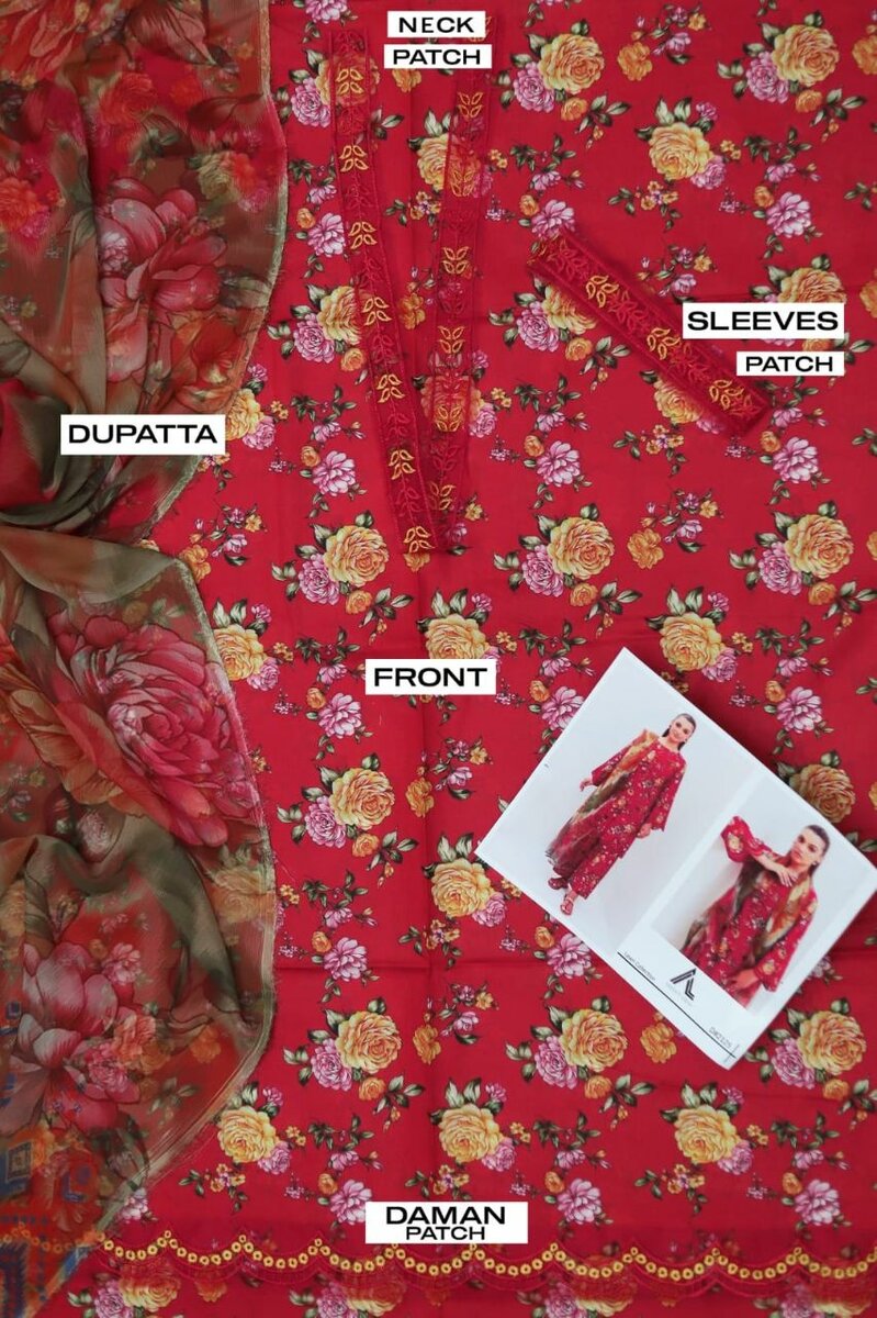 Lawn fabric 3 pc