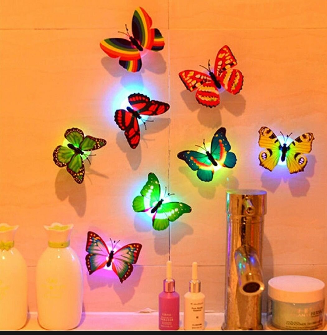 LED Butterfly Lights Wall Stickers