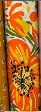 Рулон красивой узорчатой ткани Ранфорс