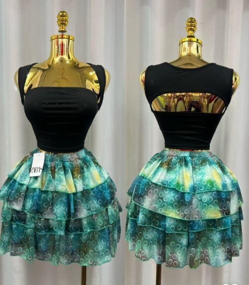 Jupe évasée colorée femme