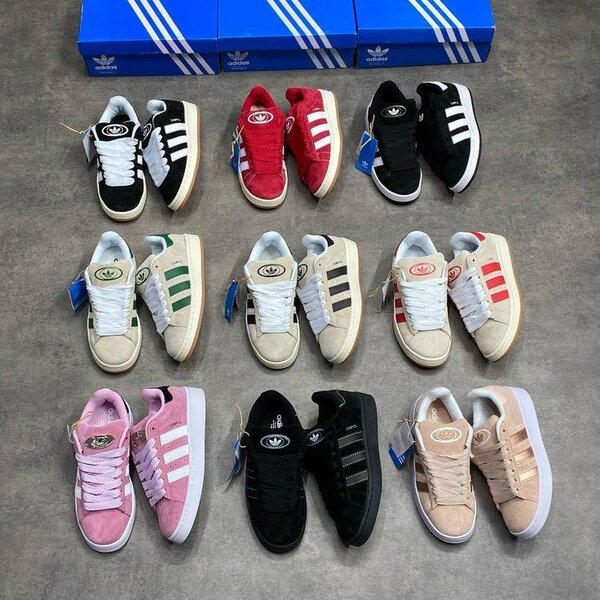 Sneakers en cuir multicolores
