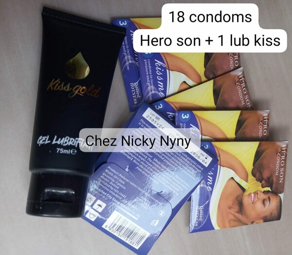 18 préservatifs et 1lubrifiant