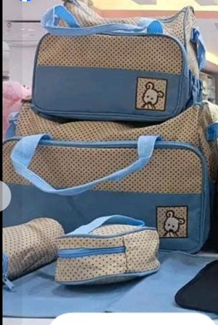 A set of bags for moms, blue