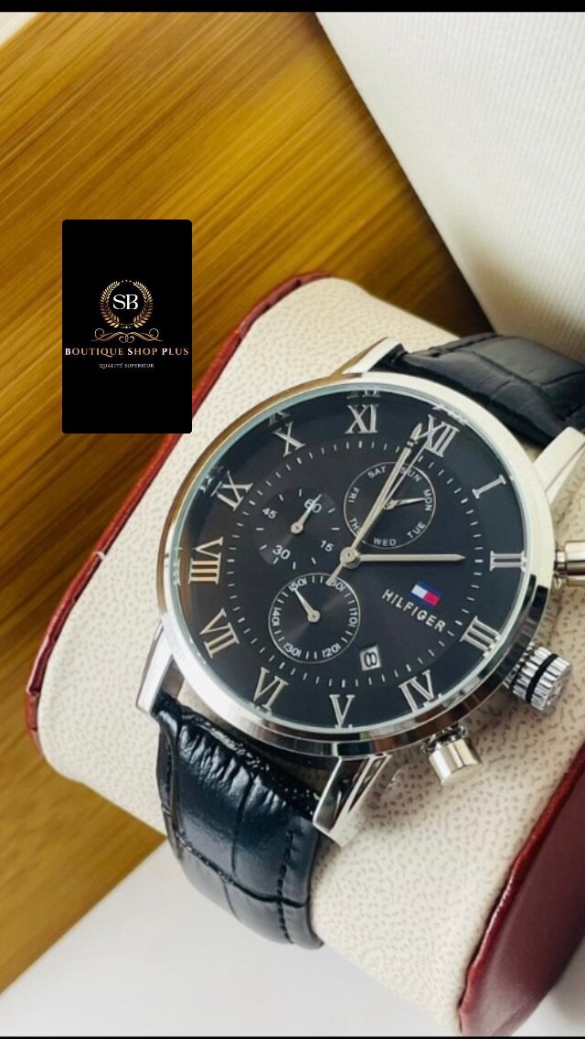 Montre tommy hilfiger authentique bracelet en cuir