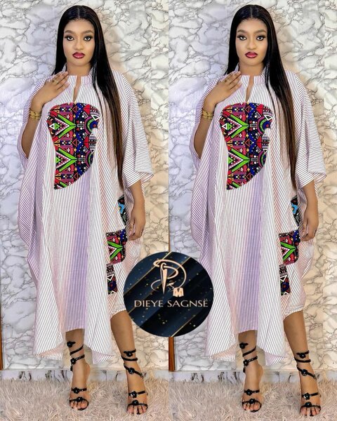 Caftan Africain Élégant Femme