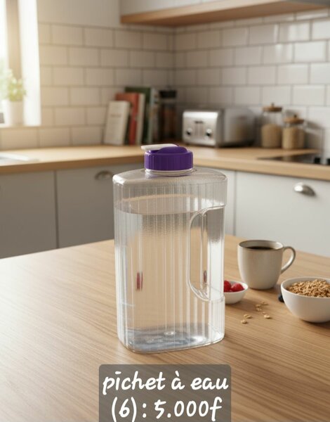 Pichet à eau transparent(6pcs)