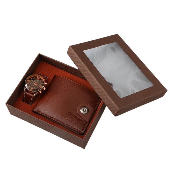 Ensemble montre + portefeuille